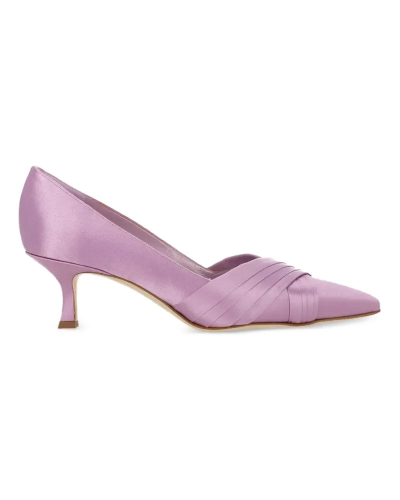 Manolo Blahnik pleated pointed-toe pumps - Violett Violett
