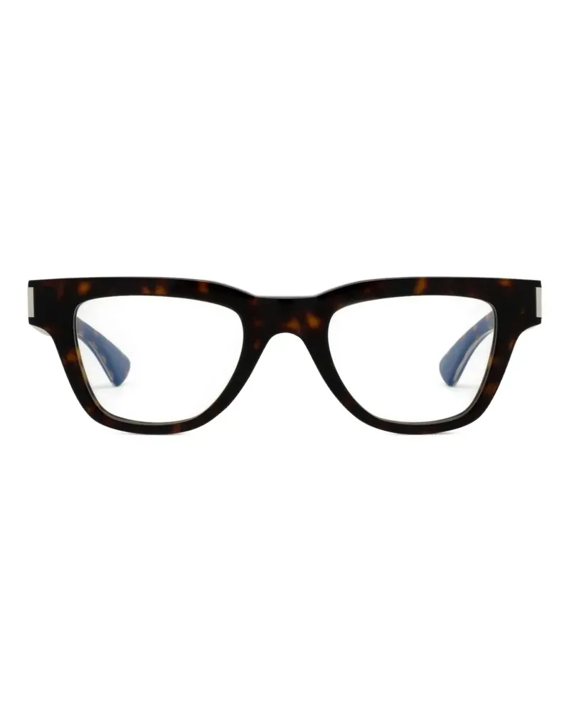 Saint Laurent Runde Brille in Schildpattoptik - Braun Braun