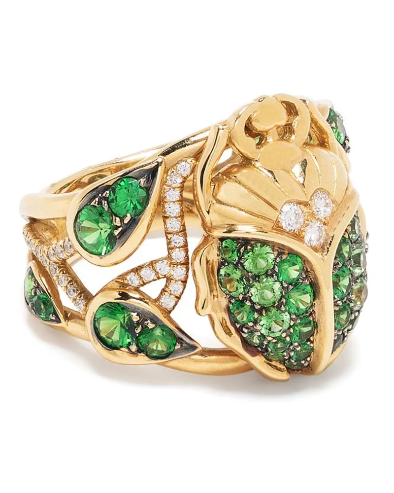 Aurélie Bidermann 18kt Gelbgoldohrringe mit Diamanten Gold