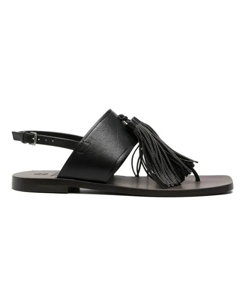 Brunello Cucinelli Sandalen mit Quasten - Schwarz Schwarz