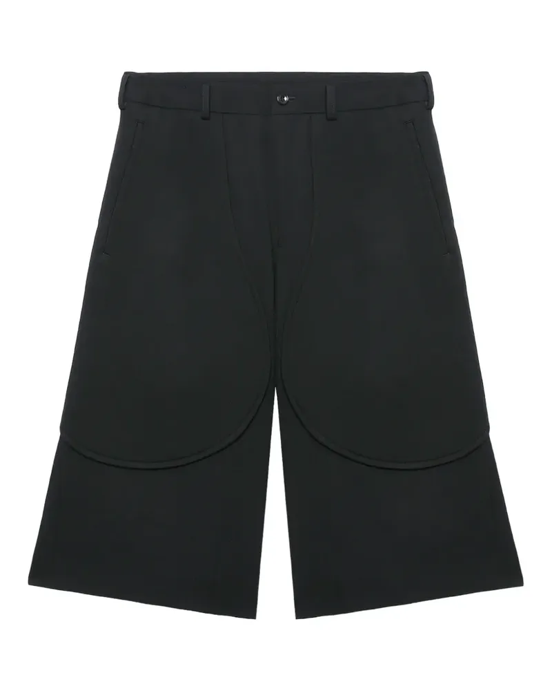 Comme des Garçons curved-overlay shorts - Schwarz Schwarz