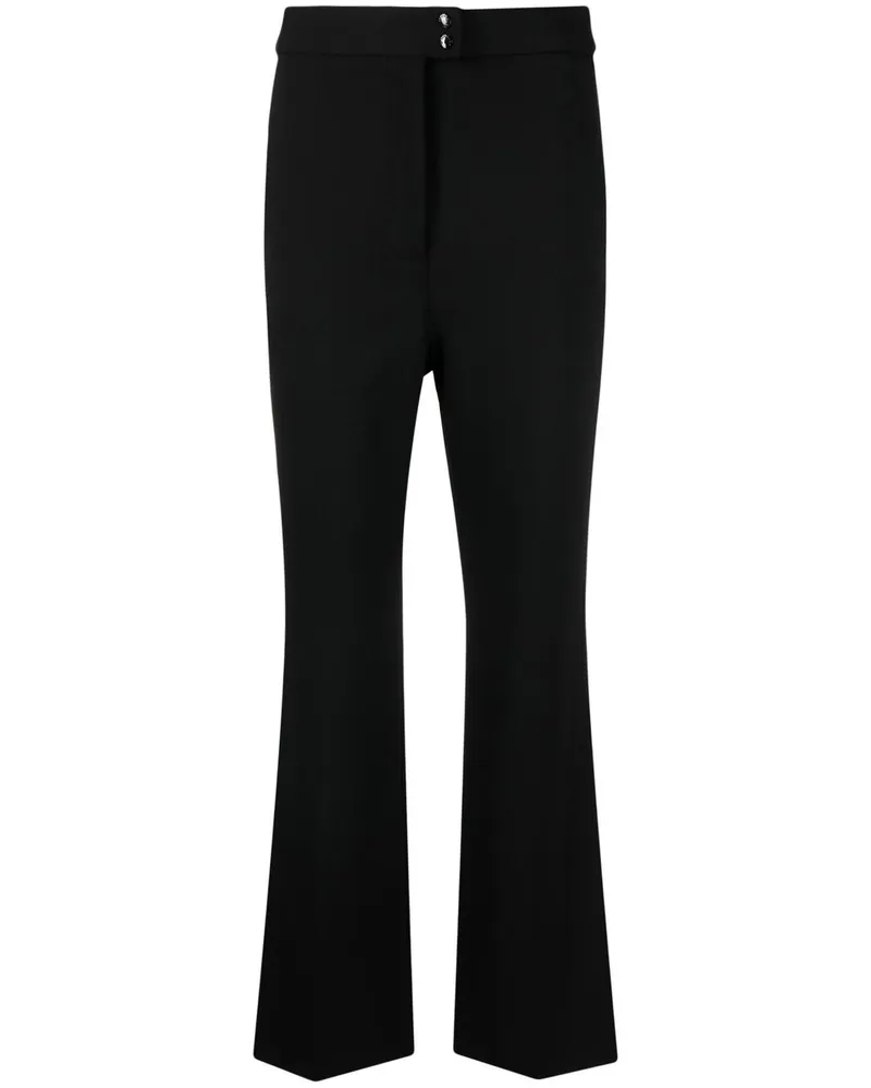 Moncler Ausgestellte High-Waist-Hose - Schwarz Schwarz