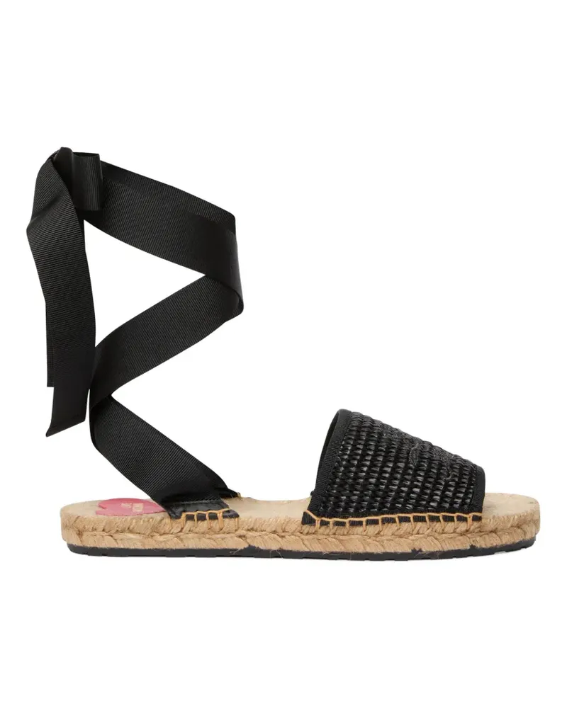 Moschino ribbon tie espadrilles - Schwarz Schwarz