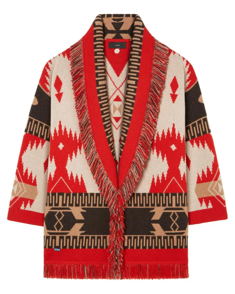 Alanui Cardigan mit Jacquardmuster - Rot Rot