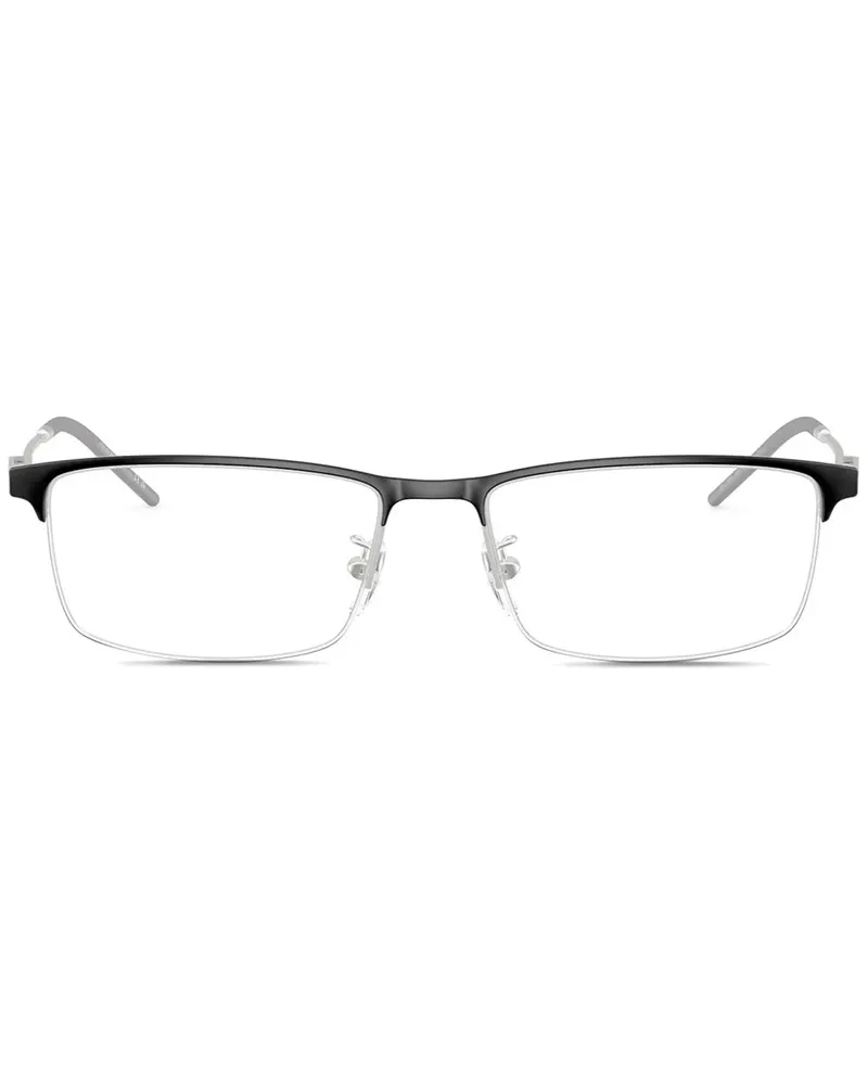 Emporio Armani Brille mit eckigem Gestell - Schwarz Schwarz