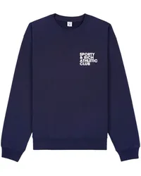 SPORTY & RICH Sweatshirt mit Logo-Print Blau