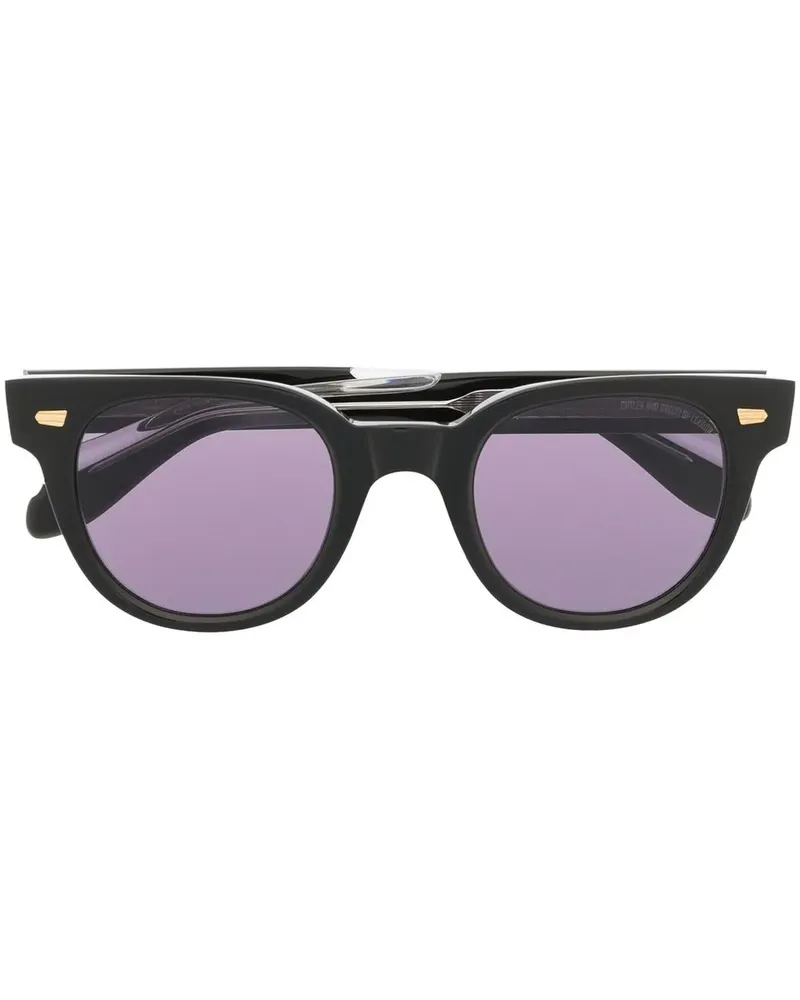 Cutler and Gross Sonnenbrille mit eckigem Gestell - Schwarz Schwarz