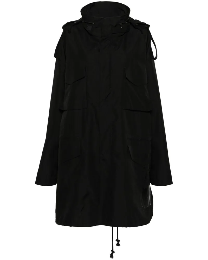Maison Margiela Parka mit versteckter Kapuze - Schwarz Schwarz