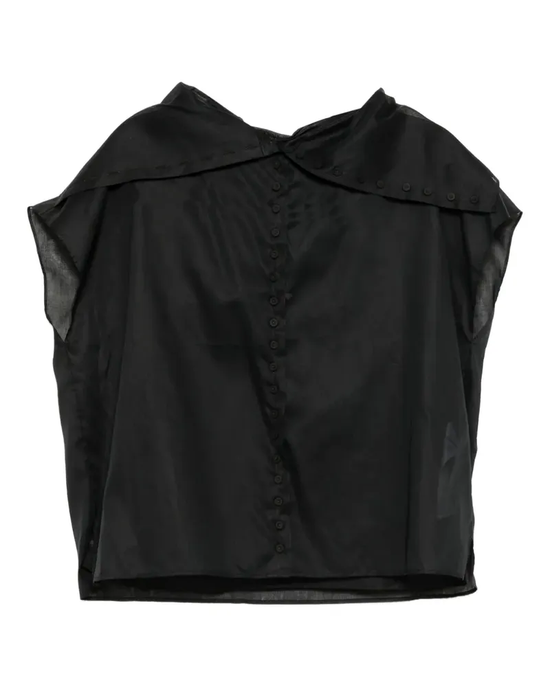 Jil Sander Bluse aus Baumwolle - Schwarz Schwarz