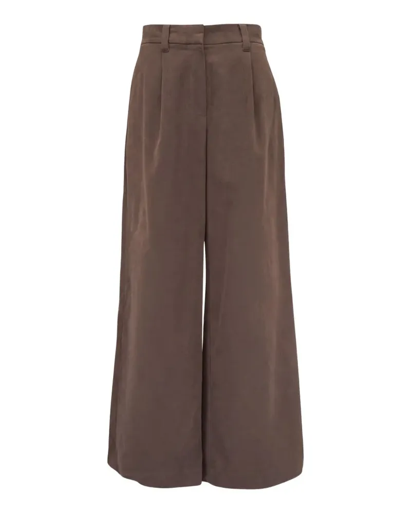 Brunello Cucinelli Bundfaltenhose mit weitem Bein - Braun Braun