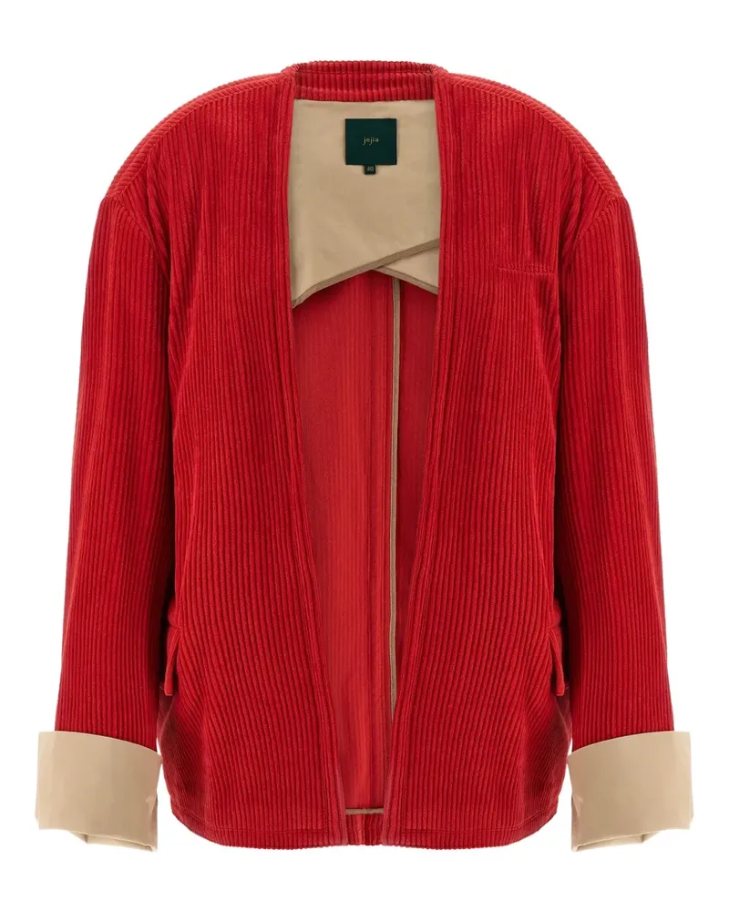 Jejia Offene Cordjacke - Rot Rot