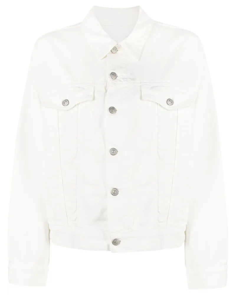 Maison Margiela Jeansjacke mit Cut-Outs - Weiß Weiß