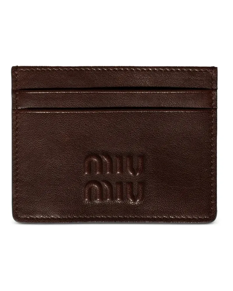 Miu Miu Kartenetui aus Nappaleder - Braun Braun