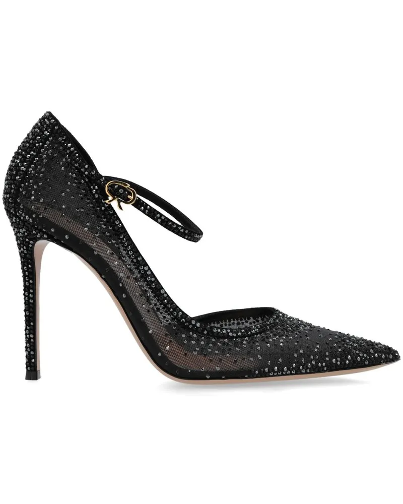 Gianvito Rossi Pumps mit Kristallen 115mm - Schwarz Schwarz