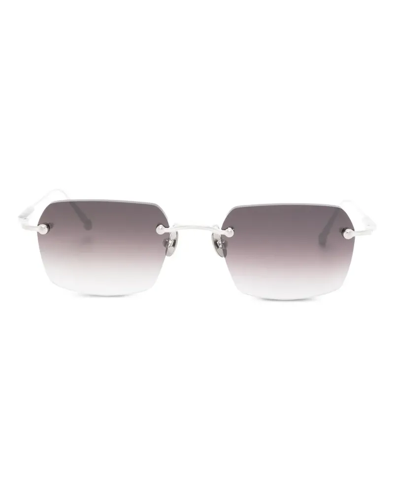 MATSUDA Sonnenbrille mit eckigem Gestell - Silber Silber