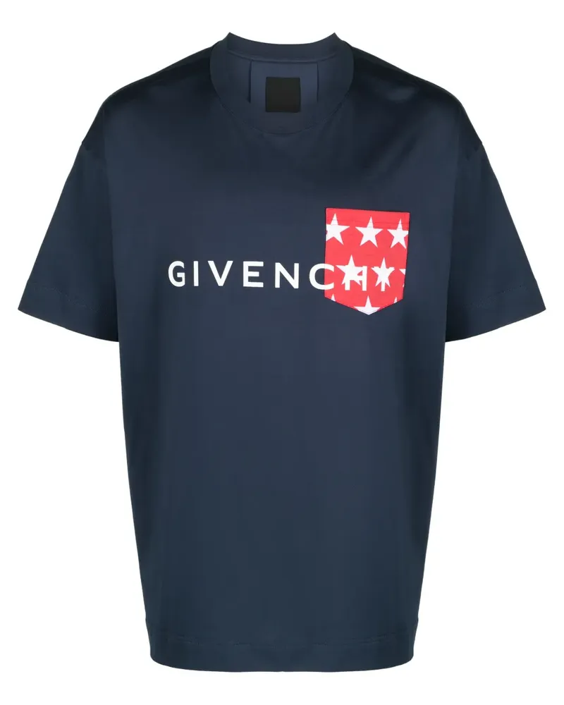 Givenchy T-Shirt mit Logo-Print - Blau Blau