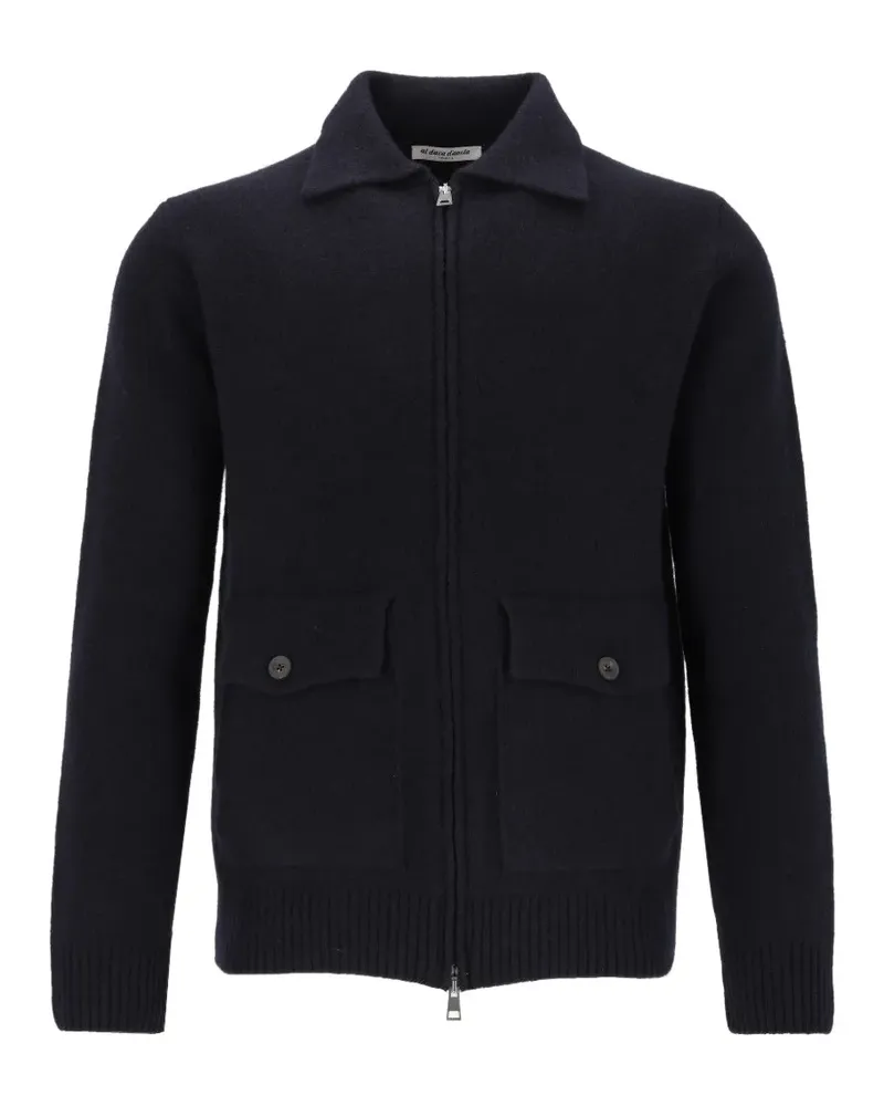 Al Duca D’Aosta 1902 Reißverschluss-Cardigan mit Klappentasche - Blau Blau