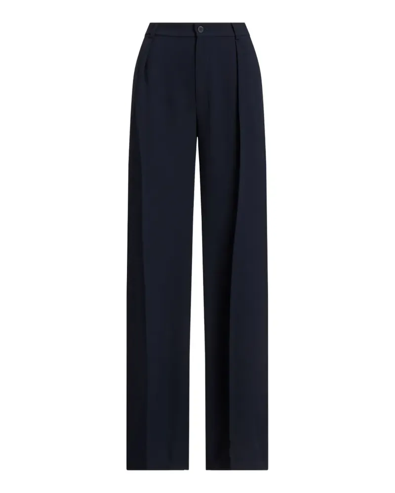 Ralph Lauren Georgette-Hose mit weitem Bein - Blau Blau