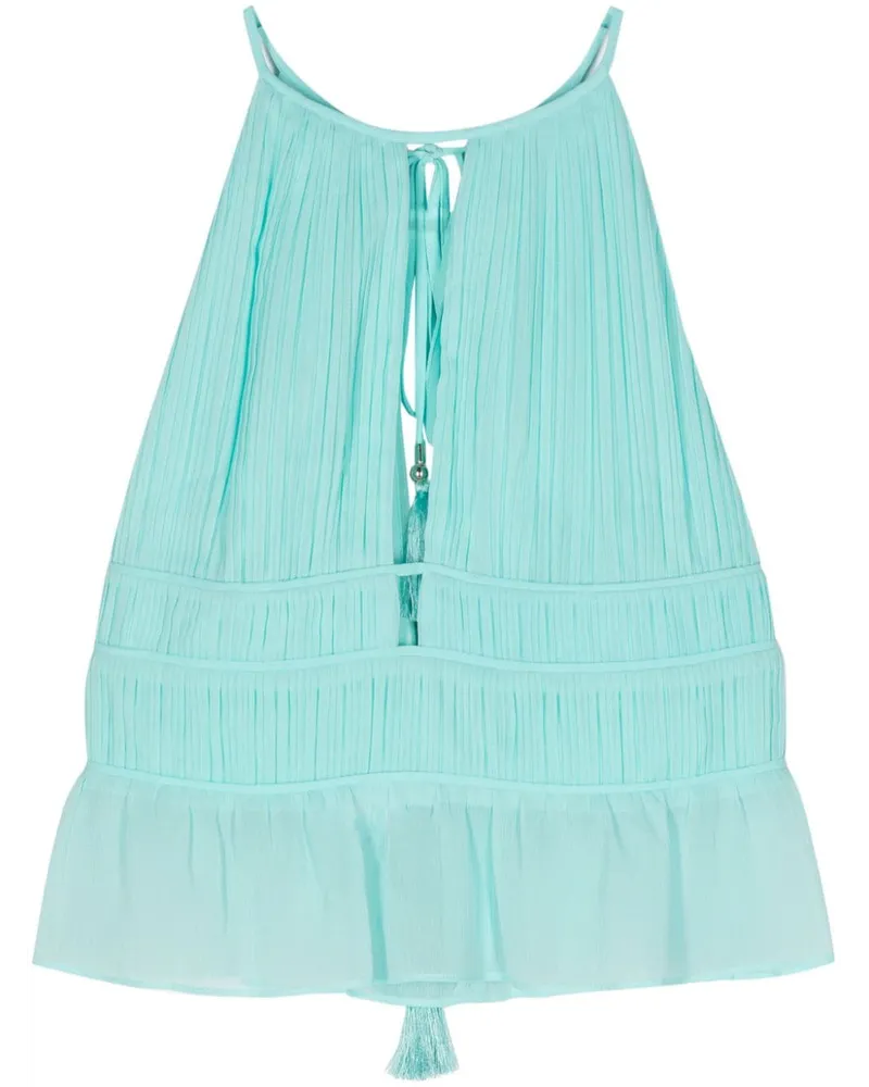 Patrizia Pepe Plissierter Trägershirt - Blau Blau