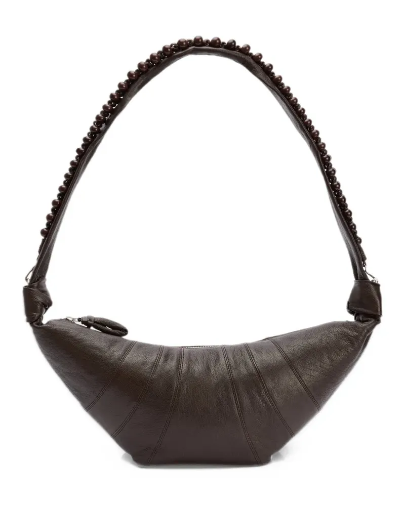Christophe Lemaire Mittelgroße Pearls Croissant Schultertasche - Braun Braun