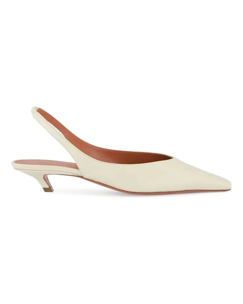 Amina Muaddi Jamie Pumps mit Riemen - Nude Nude