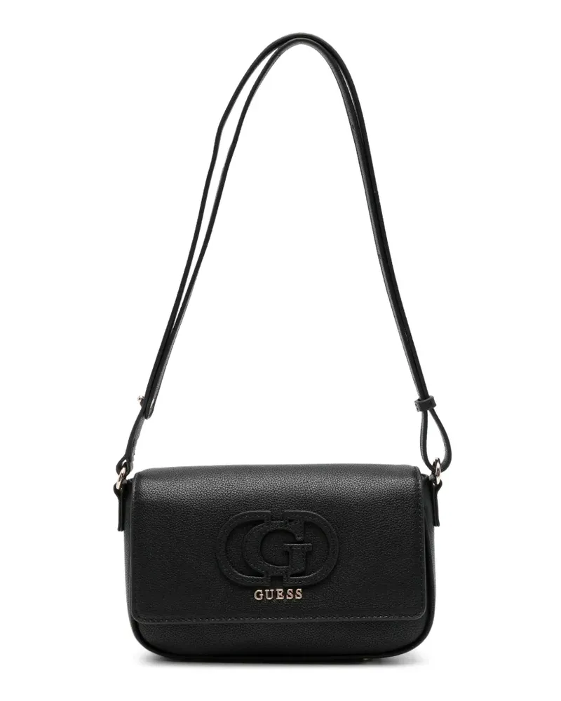 Guess Isola Schultertasche mit Logo-Prägung - Schwarz Schwarz