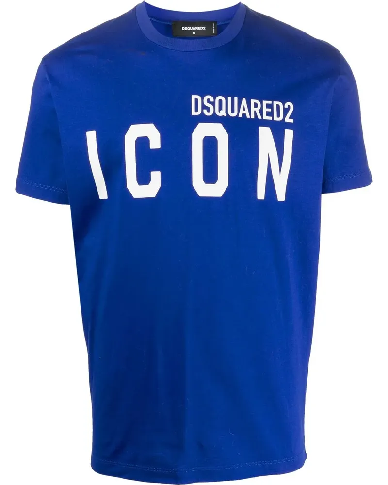 Dsquared2 T-Shirt mit "Icon"-Print - Blau Blau