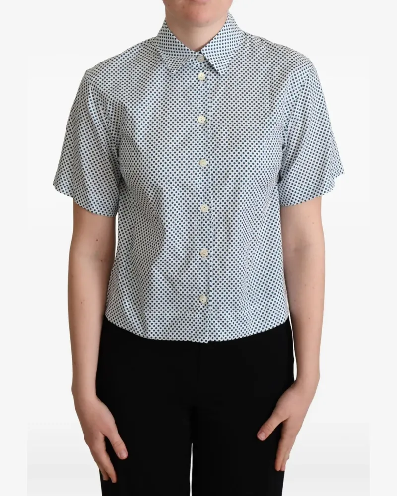 Dolce & Gabbana Hemd mit Polka Dots - Weiß Weiß