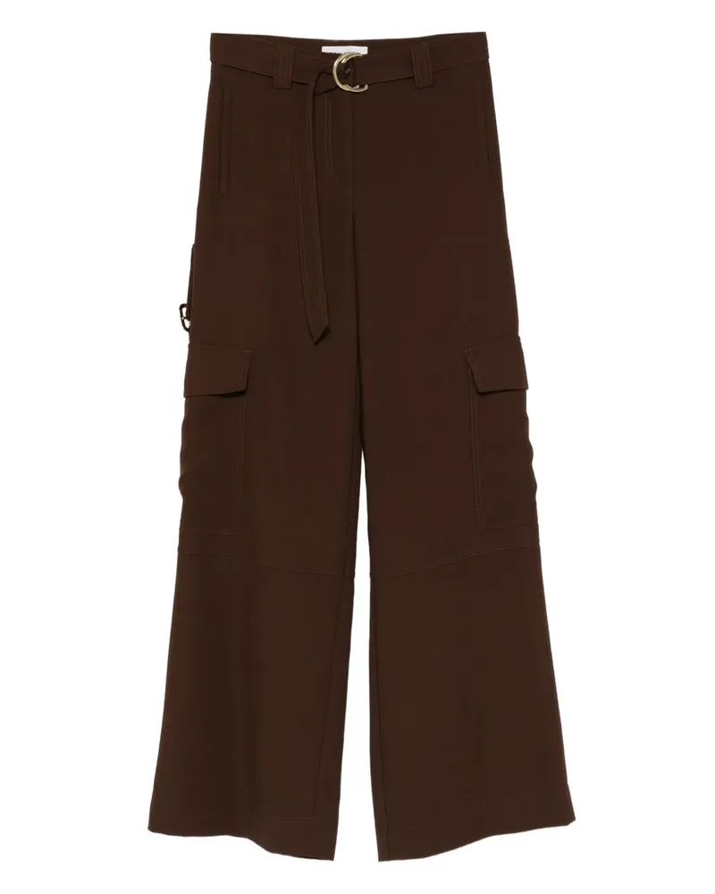 Ermanno Scervino belted pocket trousers - Braun Braun