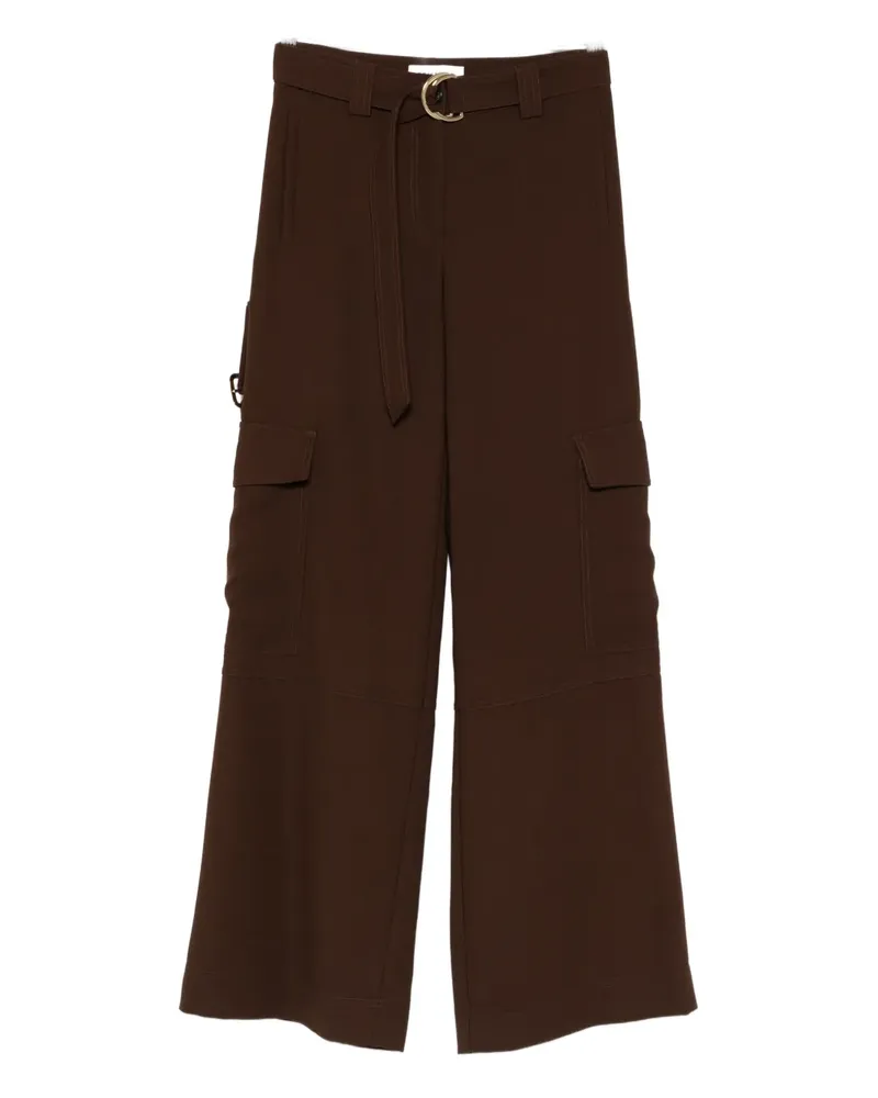 Ermanno Scervino belted pocket trousers - Braun Braun