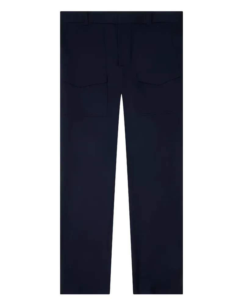 Helmut Lang Hose mit aufgesetzter Tasche - Blau Blau