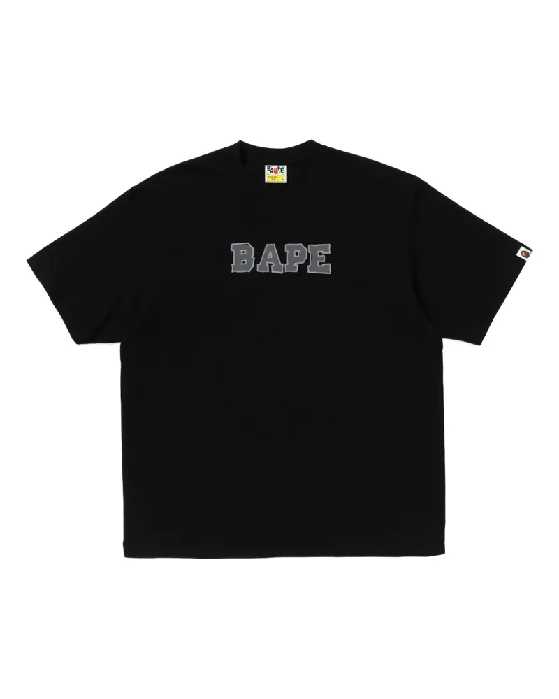 BAPE T-Shirt mit Logo - Schwarz Schwarz
