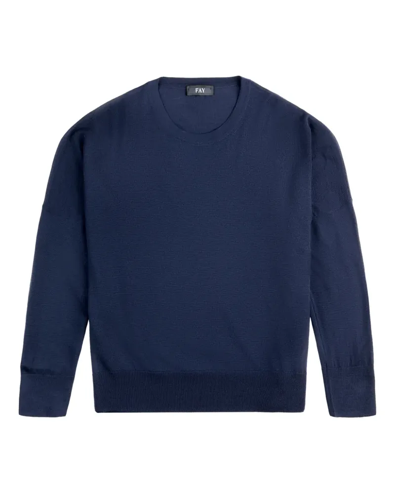 Fay long-sleeve crew-neck sweater - Blau Blau