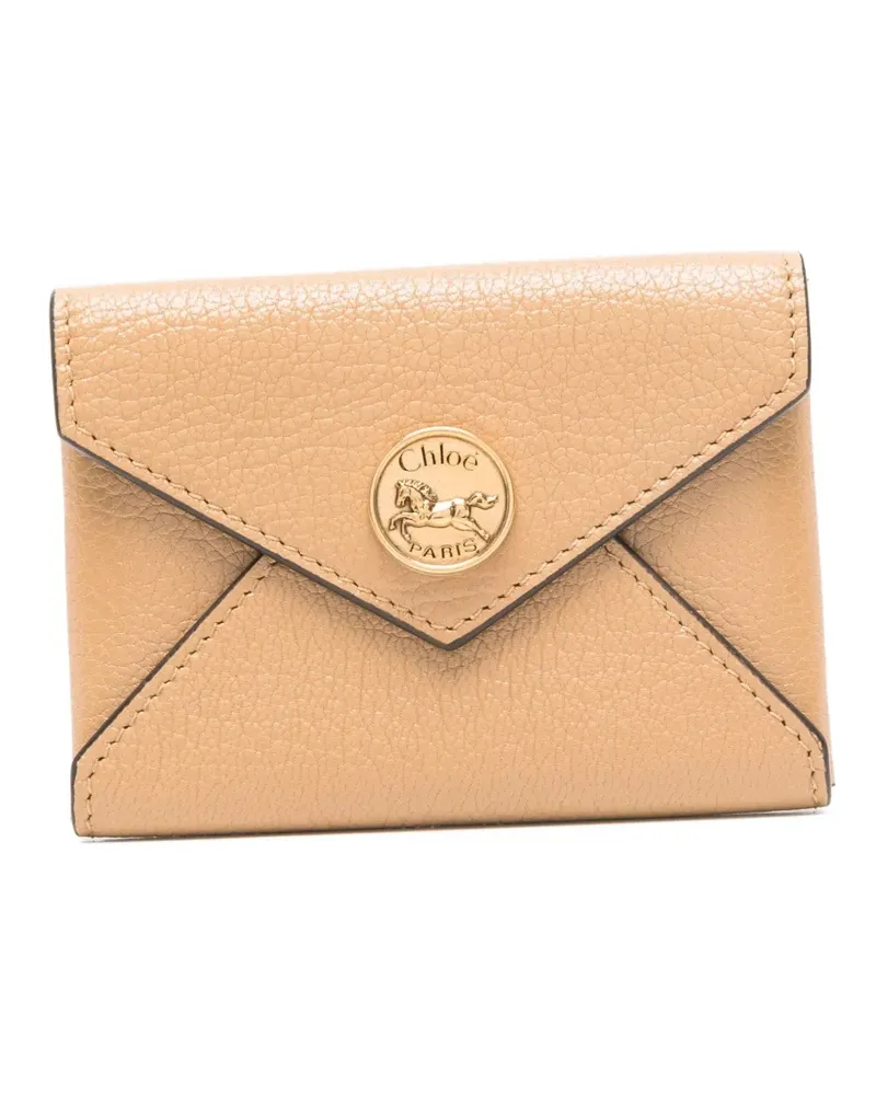 Chloé grainy logo purse - Nude Nude