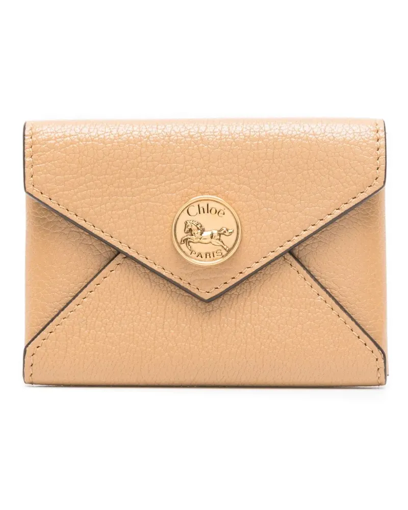 Chloé grainy logo purse - Nude Nude