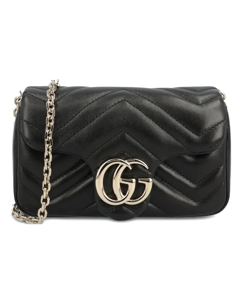 Gucci Gesteppte GG Marmont Mini-Tasche - Schwarz Schwarz