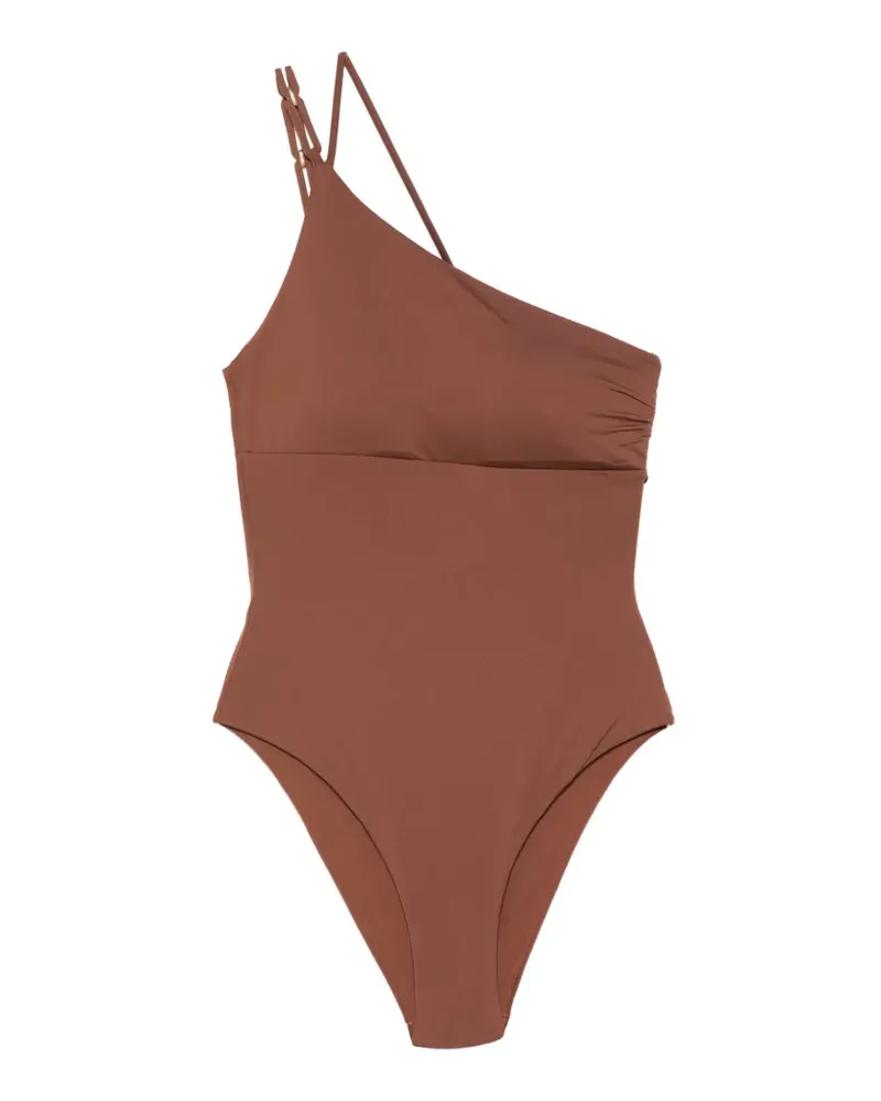 Max Mara shoulder strap asymmetric swimsuit - Braun Braun