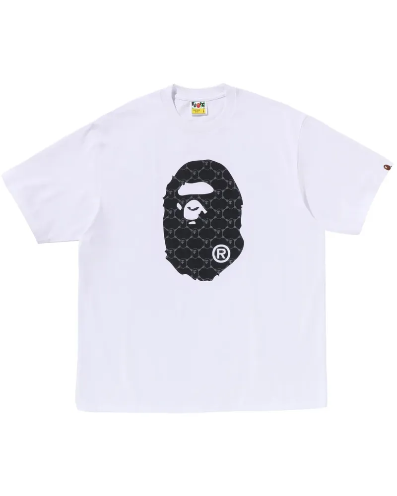 BAPE T-Shirt mit Logo-Print - Weiß Weiß