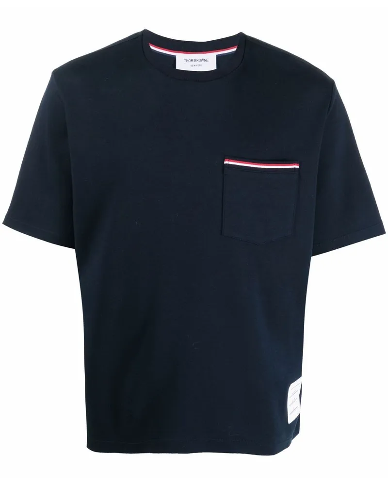 Thom Browne Klassisches T-Shirt - Blau Blau