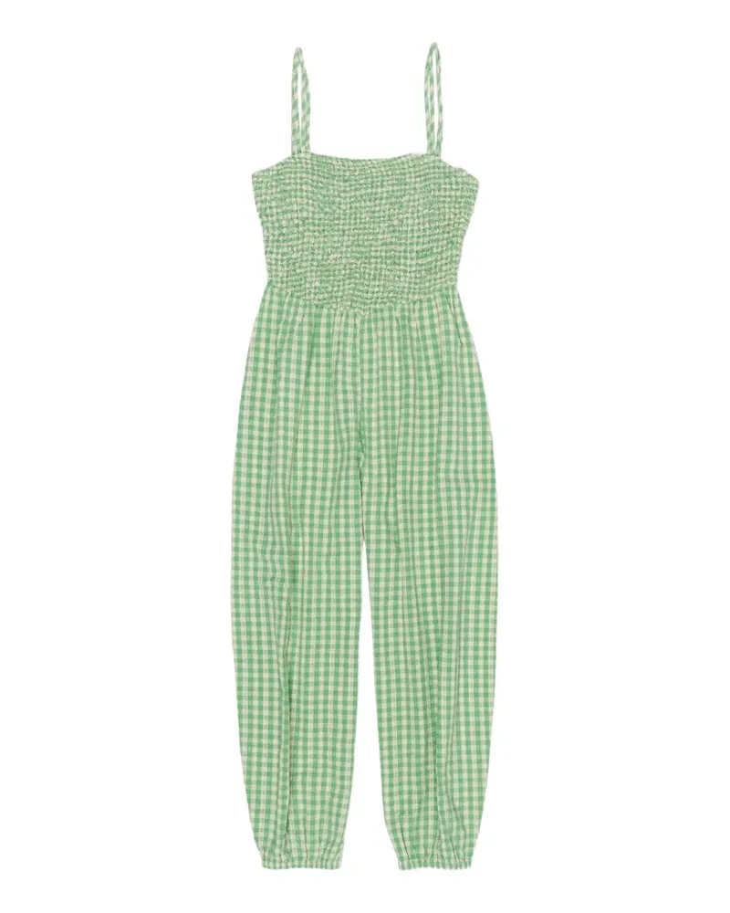 BIMBA Y LOLA Karierter Jumpsuit mit Raffungen - Grün Grün