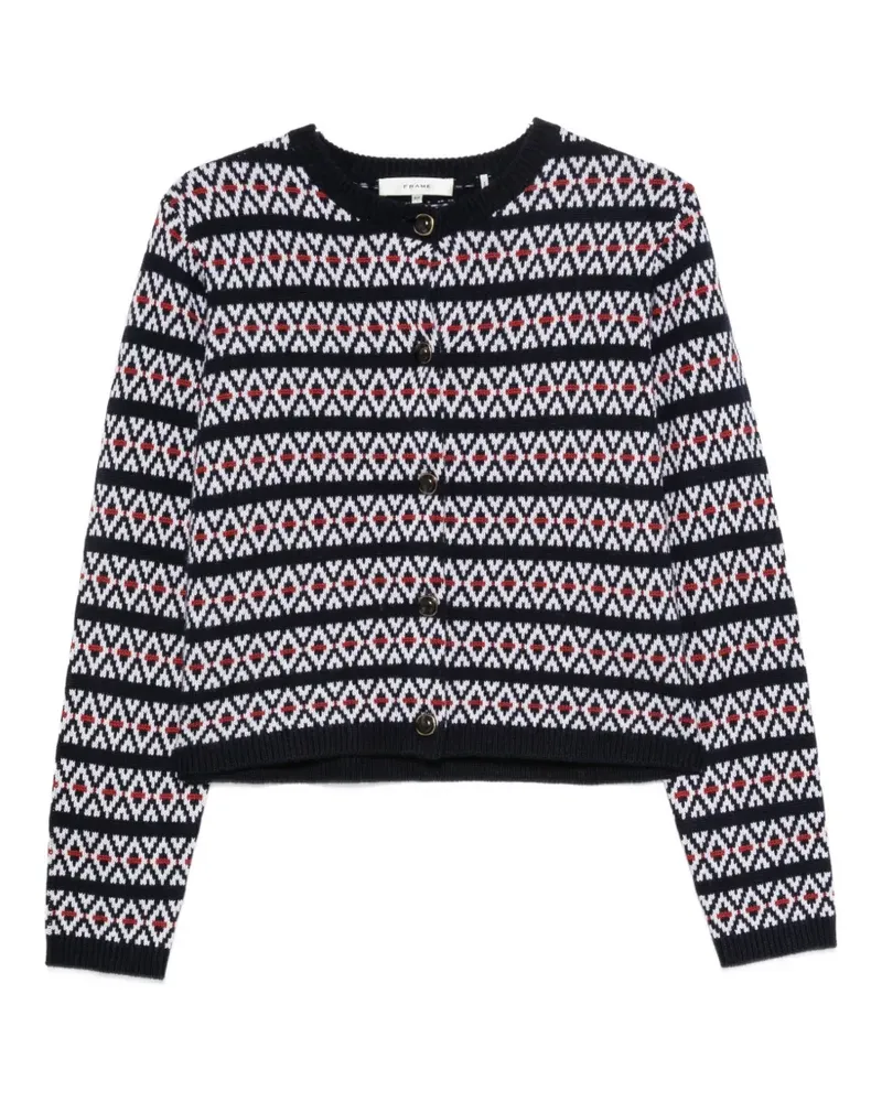 Frame Denim Cardigan mit Fair-Isle-Muster - Blau Blau