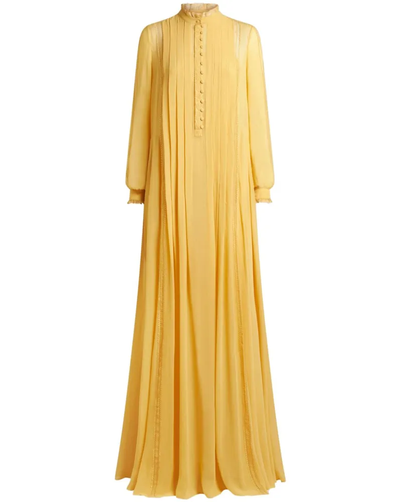 Etro Abendkleid mit Falten - Gelb Gelb
