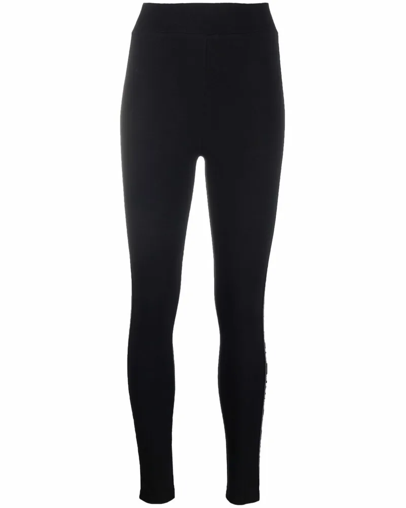 Philipp Plein Leggings mit Logo-Print - Schwarz Schwarz