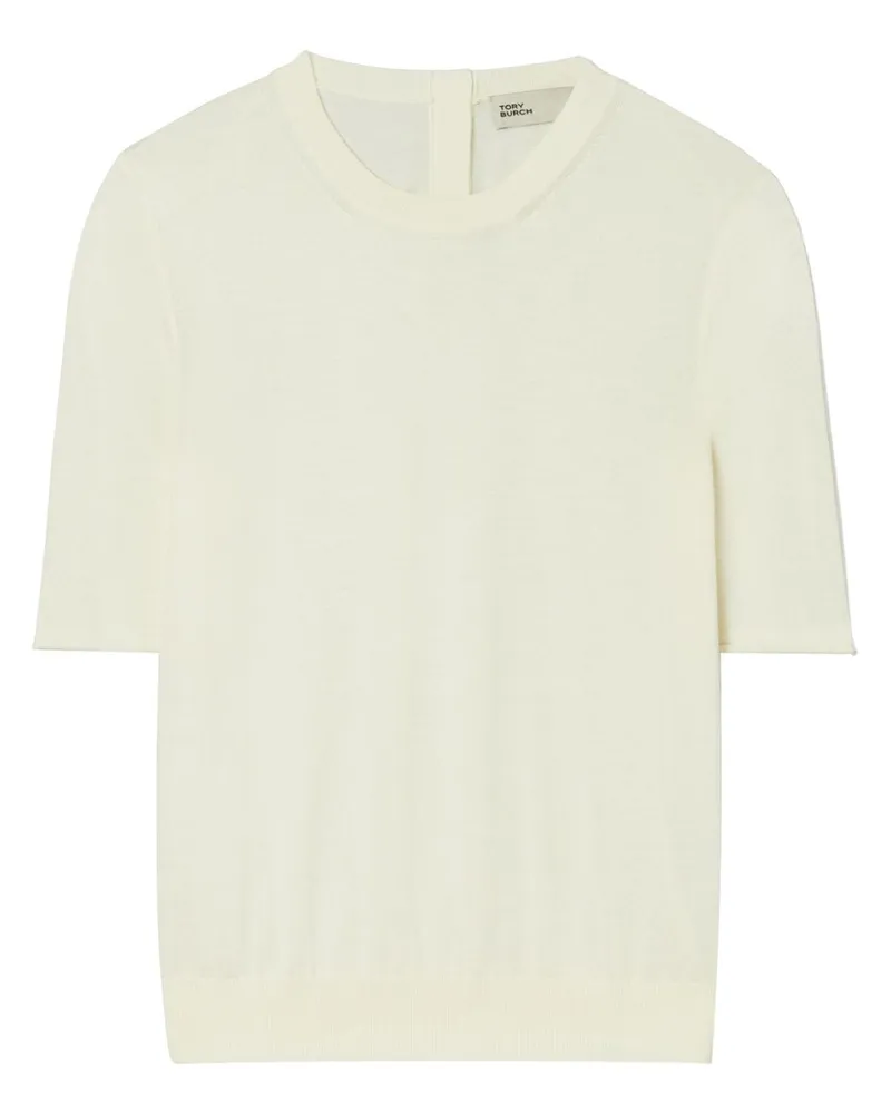 Tory Burch Feinstrick-Oberteil aus Seidengemisch - Nude Nude