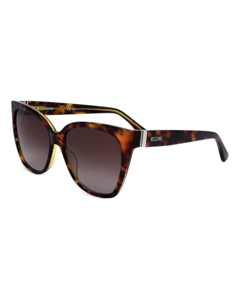 Moschino Sonnenbrille in Schildpattoptik - Braun Braun