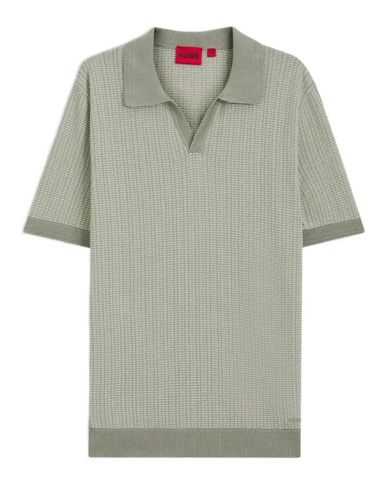 HUGO BOSS waffle-knit short-sleeve T-shirt - Grün Grün