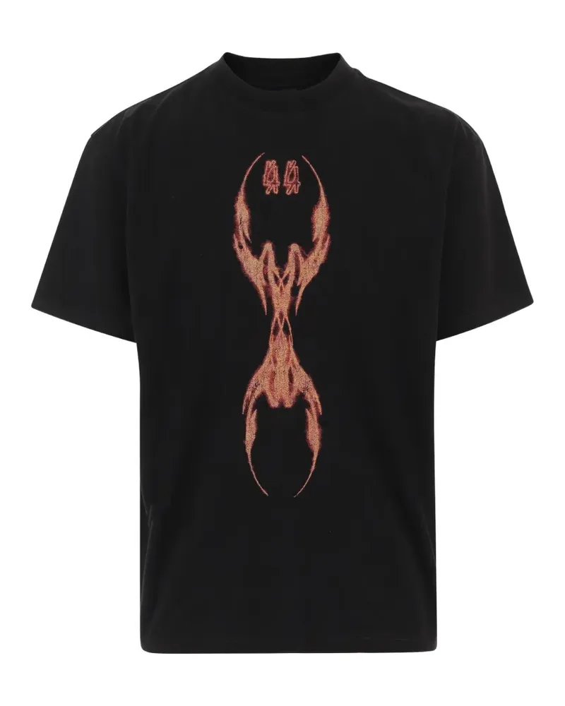 44 LABEL GROUP T-Shirt mit Logo-Print - Schwarz Schwarz
