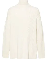 Jil Sander Gerippter Wollpullover Weiß