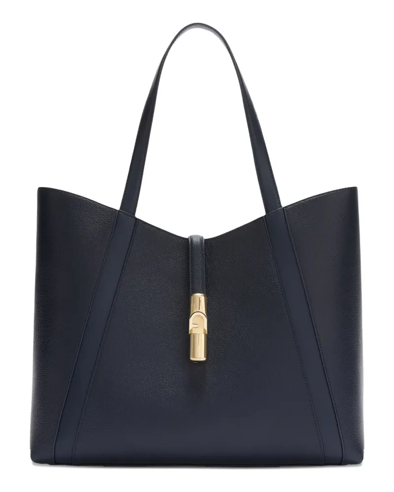 Furla large Goccia leather tote bag - Blau Blau