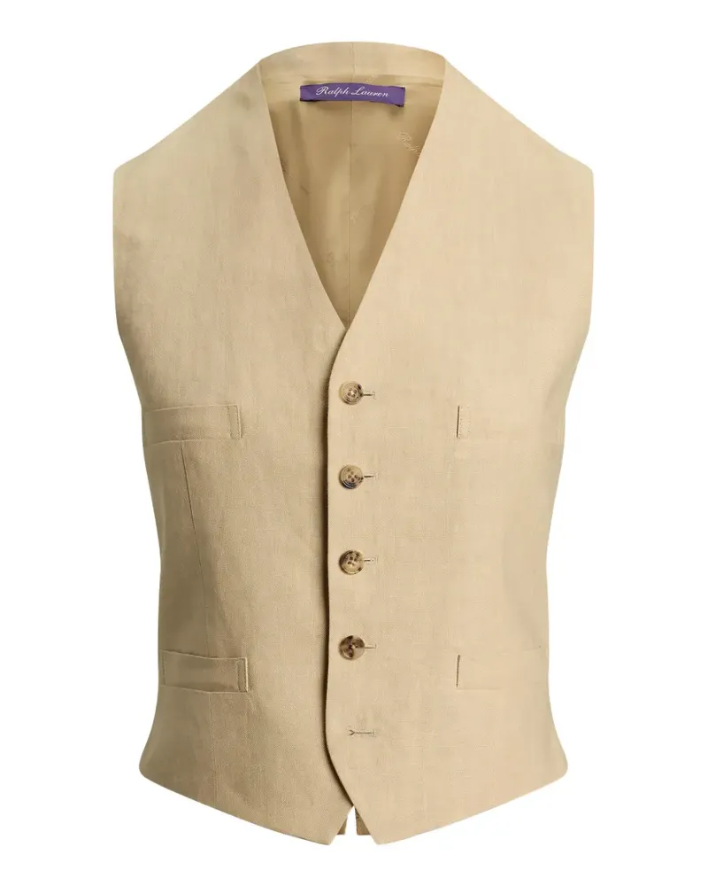 Ralph Lauren Geknöpfte Jaiden Weste mit V-Ausschnitt - Nude Nude